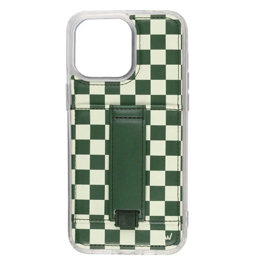 Wallicase iPhone 15 Pro Max Green Checkered Phone Case